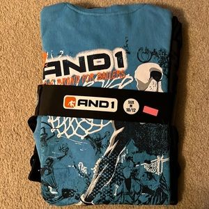 New Boys Zip Front Hooded Sweatshirt, Tshirt and Sport Bag